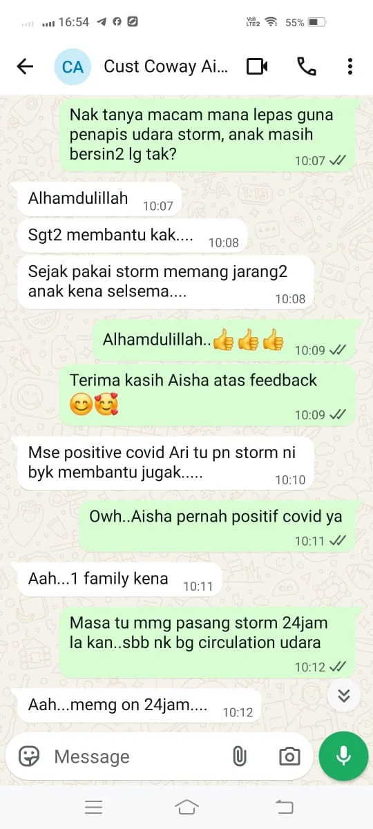 Testimoni WhatsApp Pelanggan 5